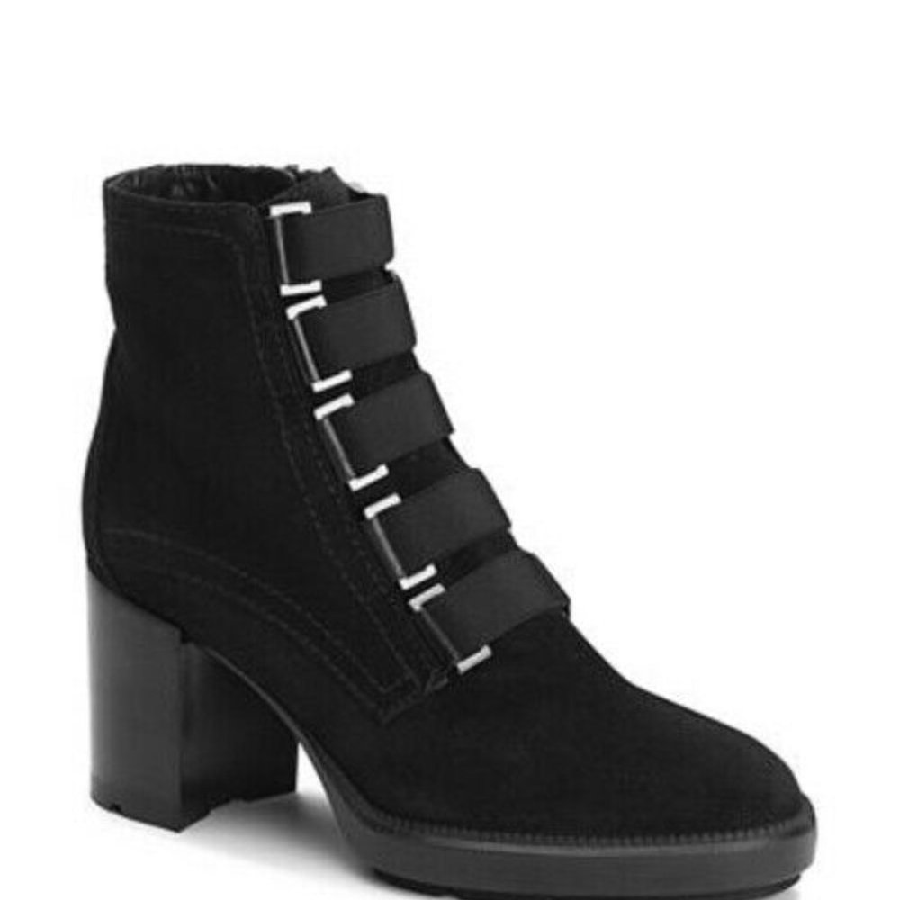 Aquatalia Womens Indira Ankle Boots Black Suede Bl - Picture 1 of 11